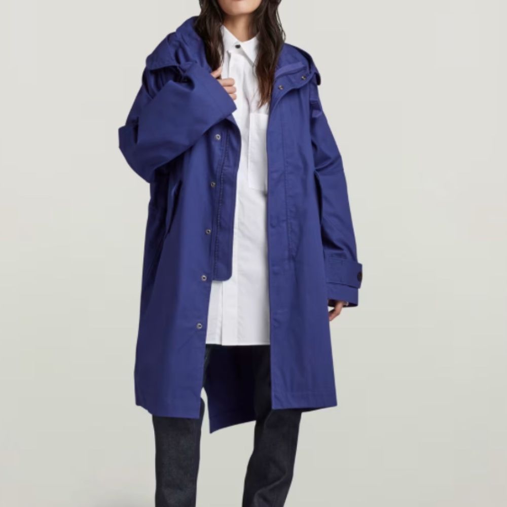 G Star Unisex Fishtail Parka Ballpen Blue Unisex Size Small $320 Retail